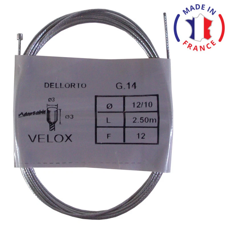 CÂBLE DE GAZ 2.5M VELOX ACCÉLÉRATEUR MOBYLETTE CARBURATEUR DELL'ORTO PEUGEOT MBK - Imagen 1 de 1