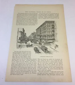 1893 article ~ CLOTHING TRADE OF ST LOUIS Missouri - Foto 1 di 1