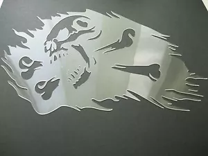 S20a5 SKULL BONES Burning Airbrush Stencil Mask Template Textile Paint Craft - Picture 1 of 4