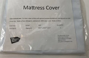 Mattress Cover The Aftermarket Group RP476028 Elastic White 36.5" x 80.5" x 6.5" - Picture 1 of 4