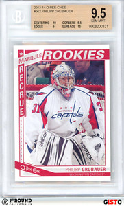 POP 1: Philipp Grubauer RC BGS 9.5: 2013-14 O-Pee-Chee Rookie Card Gisto
