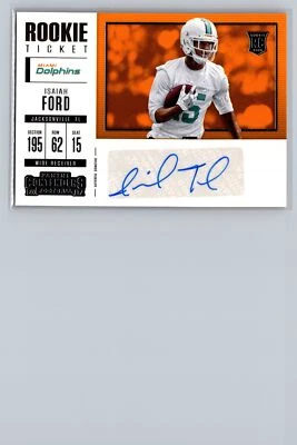 2017 Panini Contenders - Rookie Ticket Autographs #287 Isaiah Ford - Image 1 of 2