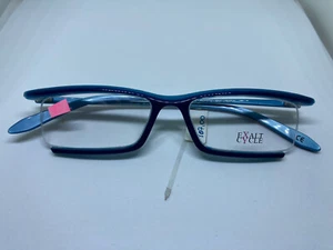EXALT CYCLE EXJIHANE occhiali da vista vintage donna blu rettangolari glasses - Picture 1 of 10