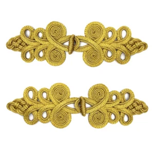 Large Sewing Chinese Frog Closure Fasteners Knot Buttons 2pcs - Picture 1 of 5