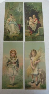 4 1880 Victorian Chromolithographs Children Babies Mothers Lamb True & Co.  - Picture 1 of 12