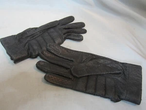 Harley Davidson Women's Black Leather  Motorcycle Biker Gloves Sz Snall - Picture 1 of 3