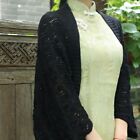 Solid Color Knit Cardigan Crochet Hollow Wool Cape Knitted Shawl  Female