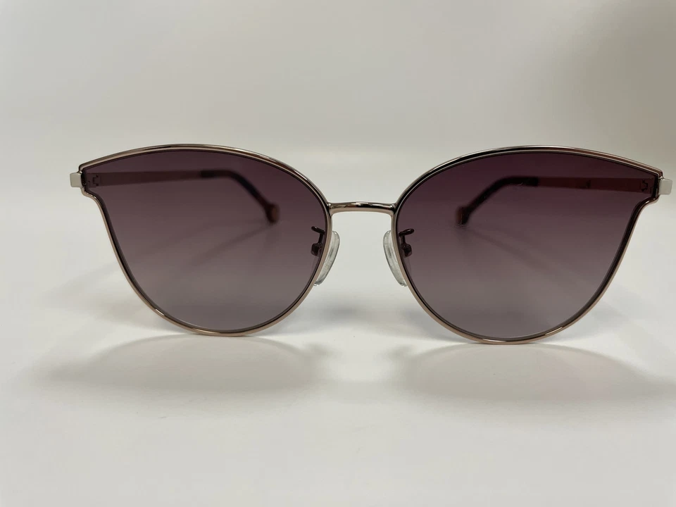 Auténticas gafas de sol Carolina Herrera 104 0A39 de metal dorado Cateye marrón degradado Foto 1 de 4