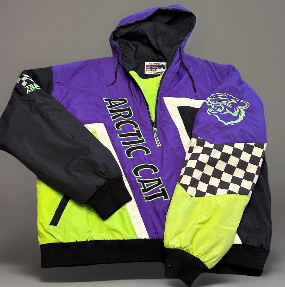 Chaqueta De Colección Gato Ártico Moto de Nieve Carreras Abrigo Para Hombres L Ropa Ártica Pullover 1/4 Cremallera Foto 1 de 4