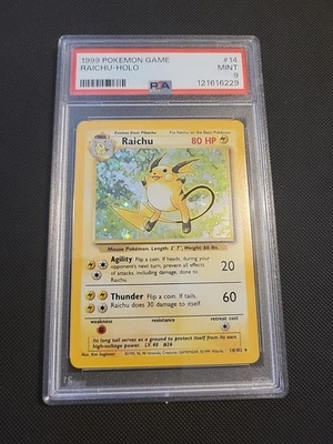 Raichu Holo PSA 9 Mint 14/81 Pokemon Base Set - Image 1 of 2