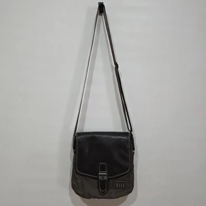HFP Paris Elle Bag Brown Faux Leather Shoulder Messenger Magnetic Buckle 90s - Picture 1 of 8