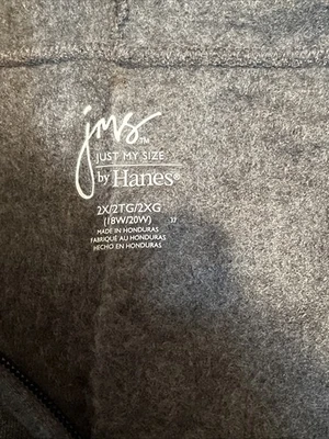 Sudadera/Capucha Just My Size 2X - Pizarra Brezo Nueva con Etiquetas - Foto 1 de 4