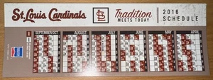 2016 ST LOUIS CARDINALS MLB MAGNET SCHEDULE - SHELTER INSURANCE - Picture 1 of 1