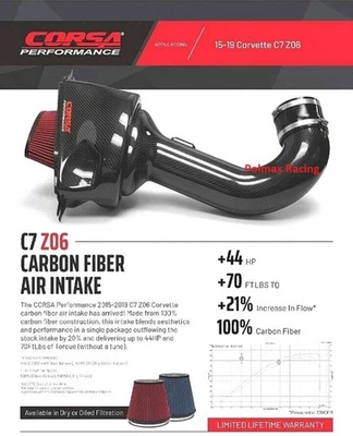 New Corsa Performance carbon fiber cold air intake 2015-2019 Corvette C7 Z06 LT4 - Image 1 of 4