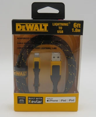 Dewalt DXMA1311325 USB Charging Cable For iPhone / iPad 6' (6ft) L9 NEW - Image 1 of 3