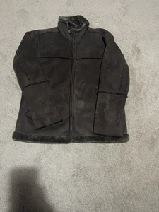 Vintage Kansai Jeans braune Jacke Kunstfell gefüttert und Kragen Kansai Größe L - Bild 1 von 5