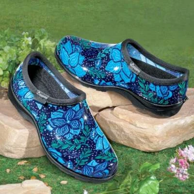 Sloggers Women's Garden Clog Slip-On Waterproof Gardening Shoes - Spring Flowers - Image 1 of 2