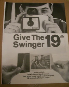 Anuncio original de revista con cámara oscilante Polaroid 1966 - Imagen 1 de 1