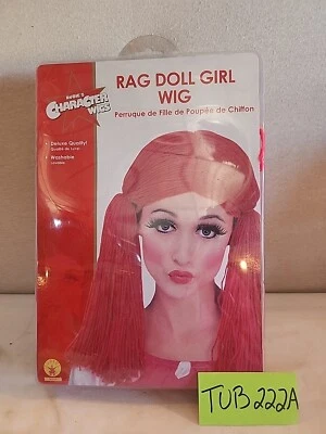 红宝石角色豪华优质 Rag 娃娃女孩红色假发    — 第 1/4 张图片
