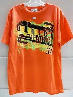 Danica Patrick # 10 Nascar Men's Orange Paint Design Shirt, Size Medium - Image 1 of 4