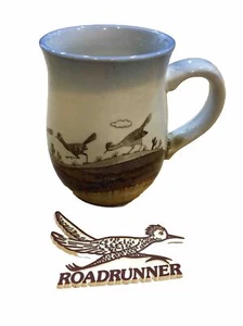 VTG Otagiri Roadrunner Mug Stoneware Pottery Desert Cactus Blue Brown 12oz lot - Picture 1 of 9