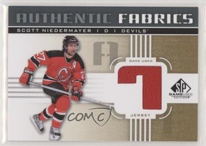 2011-12 SP Game Used Edition Authentic Fabrics Gold Scott Niedermayer (7) HOF