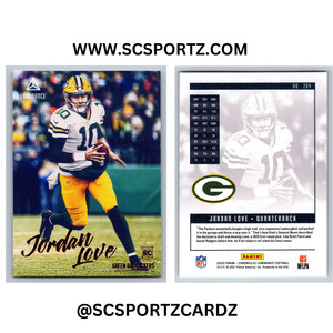2020 Panini Chronicles #204 Jordan Love Luminance Update Rookies Pink