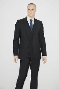 HUGO BOSS Suit 3-piece, Model The Grand/Central2WE, Size 98 / US 40L, Dark Gray