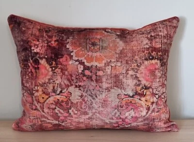 Linwood  Omega Prints Genie Terracotta & Omega Velvet Cushion Cover 30x42 cm - Image 1 of 3