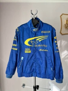 CHAQUETA DE CARRERAS SUBARU WORLD RALLY TEAM DE COLECCIÓN RARA SPARCO ITALIA JUHA KANKKUNEN - Imagen 1 de 20
