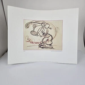 Walt Disney Story Sketch Print  Mickey from 1941 "Canine Caddy" Swoosh - Picture 1 of 3