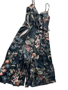 Mono corto de satén con estampado floral lateral atado SHEIKE. - Imagen 1 de 1