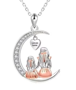 Kette Mutter& Tochter , Geschenk Zum Muttertag , Neu - Bild 1 von 3