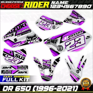 dr 650 suzuki kit graphics stickers decals (1996-2023) dr650 decal graphic wrap - Foto 1 di 2