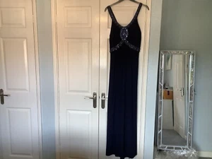 BNWT GORGEOUS JENNY PACKHAM FULL LENGTH NAVY OCASSION DRESS SIZE 18 - Picture 1 of 7