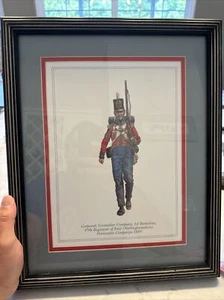 Framed Vtg Soldier Art Print Richard Scollins Grenadier Company 1st Battalion - Picture 1 of 8