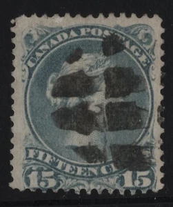 #30b Large Queen 15c Canadá usado elegante cancelar - Imagen 1 de 2