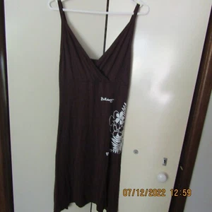 Vestido marrón talla XL con correas de espagueti - Imagen 1 de 7