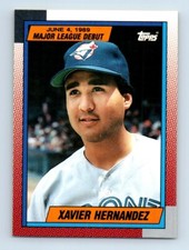 1990 Topps Major League Debut 1989 Xavier Hernandez Toronto Blue Jays #55