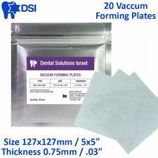 DSI Dental Clear Hard Orthodontic Retainer Splint Vacuum 20 Plates 0.75mm/.03"