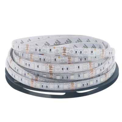 SMD 5050 60Leds/M 300Leds 5M RGB LED Strip Light DC 12V Flexible Lamp Waterproof - Image 1 of 4