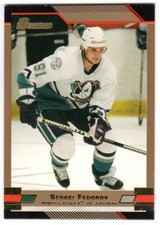2003-04 Bowman Gold Sergei Fedorov #91 Anaheim Mighty Ducks