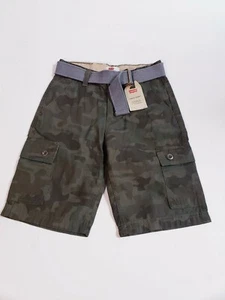 NWT! LEVI'S Boy's 100% Cotton Forrest Dark Green Camo Board Cargo Shorts Size 10 - Picture 1 of 2
