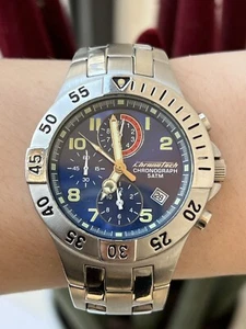 Chronograph Chronotech Quartz Blue Dial Mens 40mm 7255 - Picture 1 of 14