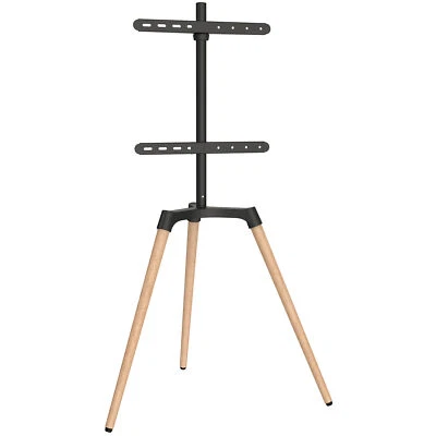 ►EasyLife DESIGN STAFFELEI/ TRIPOD TV-STATIV, 65'' Zoll, schwenkbar, Holz, VESA - Bild 1 von 4