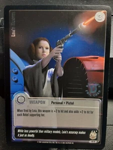 Star Wars Jedi Knights TCG SILVER FOIL INSERT Leia's Blaster RARE - Picture 1 of 1