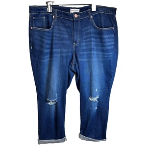 Lane Bryant Jeans Plus Gr. 22 Mid Rise Slim Straight Ankle Flex Magic Distressed - Bild 1 von 15