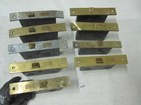 9 QTY Antique Penn Interior Mortise Lock Door Hardware Cover