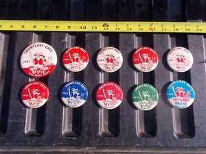 10  1967 thru 1976  Coon Rapids Minnesota Snowflake Days Pinback buttons - Picture 1 of 6