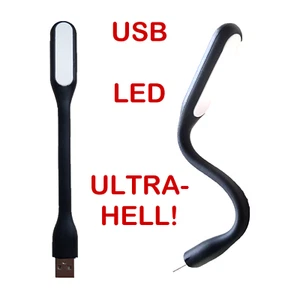 USB LED Leselampe schwenkbar Laptop Notebook Leseleuchte Leuchte für Powerbank - Bild 1 von 5